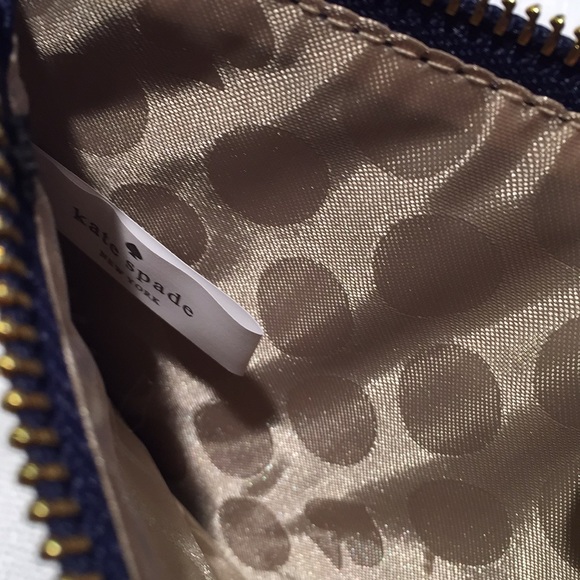 Kate Spade Wristlet/Clutch Classic “Slim Bee” Navy - Picture 2 of 7